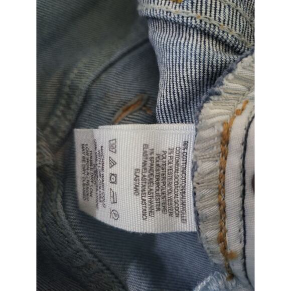 We The Free Button Fly Jeans 31 Womens High Rise Slit Leg Raw Hem Boho - Picture 11 of 11